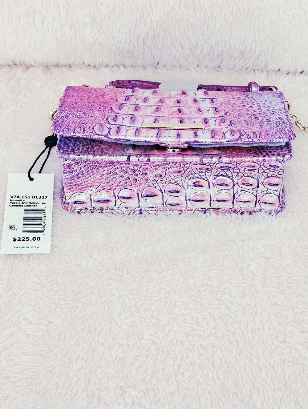 NWT Brahmin PURPLE IRIS Minuette - Picture 13 of 14